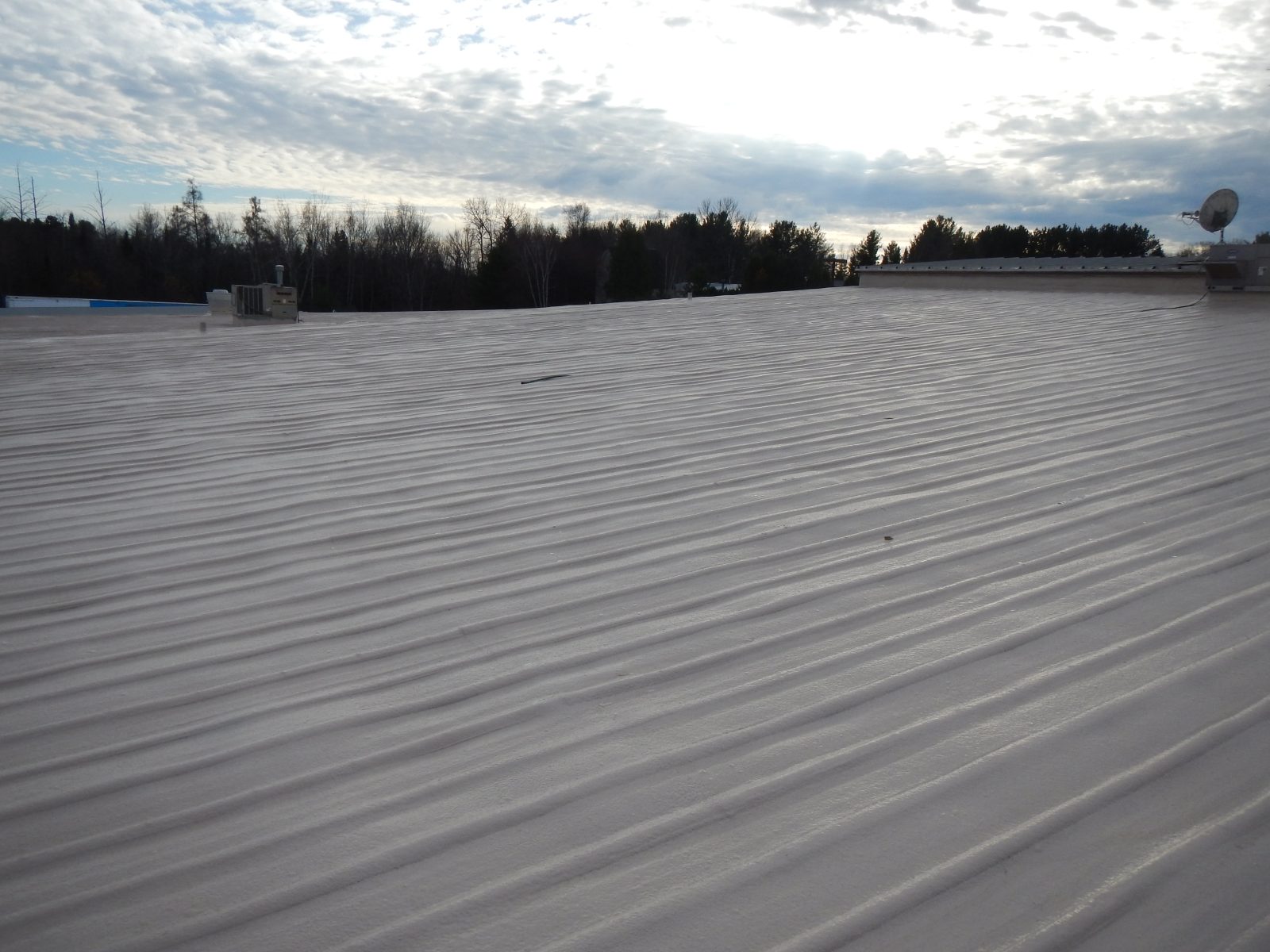 Finished primed and coated roof